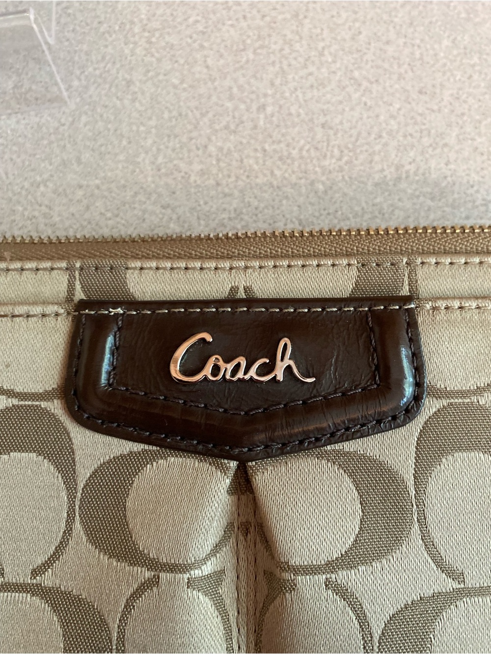 Coach Ashley Signature Zippy Wristlet - Picture 7 of 13